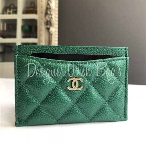 chanel emerald green card holder|Chanel Emerald Green Card Holder 18S .